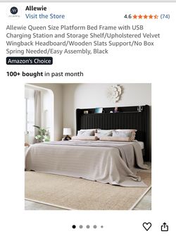 brand new full sized bed frame black usb and c charging