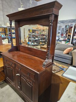 Dresser with mirror
