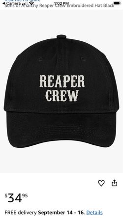 Lot of 9 Sons of Anarchy Reaper Crew Embroidered Hats – NIP New Adjustable Metal Clasp
