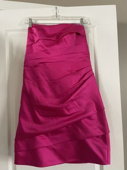 David’s Bridal Size 10 Cocktail Dress Stapless Or With Straps - Pink