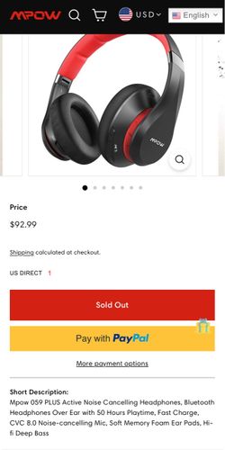 Mpow 059 Plus ANC Wireless Headphones