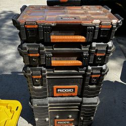 Ridgid 4 Pc Rolling Tool Box Set. 