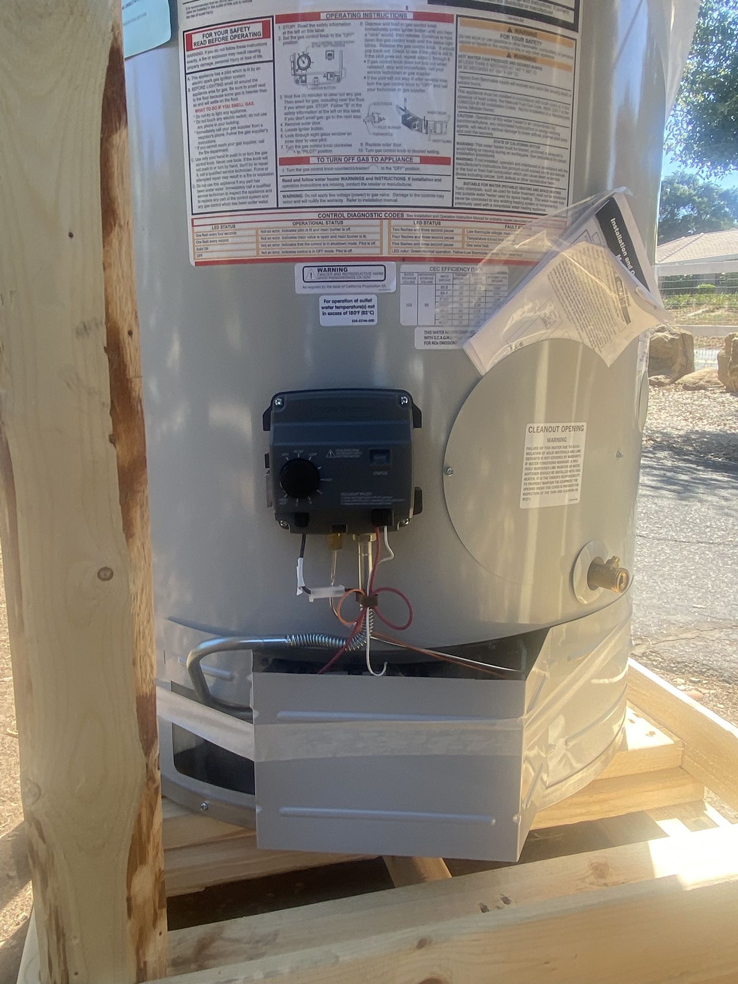 New Commercial 100 gallon gas water heater