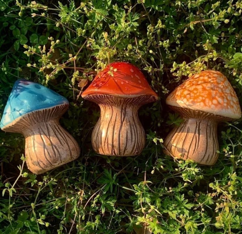 Ceramic Mushroom Decor Set