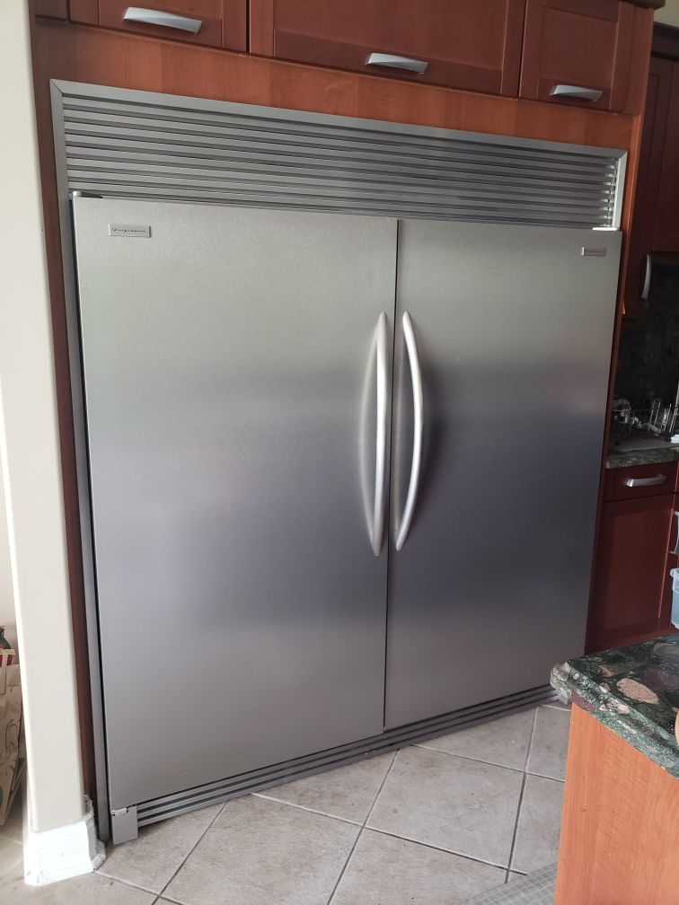 Frigidaire refrigerator 66 inches, with trim