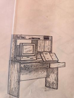 Computer Work Center Desk