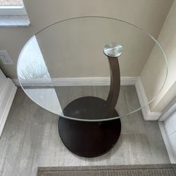 Circular End Table Glass Top