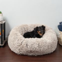 Furhaven Fur Donut Bolster Dog Bed | Brand New 