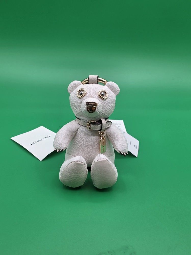 NEW Coach Collectible Bear Bag Charm Signature Canvas CZ195 10cm × 9cm