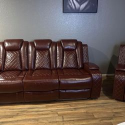 New Power Reclining Couch 3-Pc Set — Sofa • Loveseat • Chair