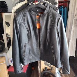 Women Motorcycle Leather Jacket Size 2XL Brand New Special Deal $200