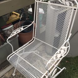Metal Chair And Table 