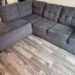 Grey Sectional Couch Set 