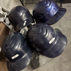 Lot Of 4 Baseball Helmets Youth