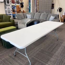 8FT Centerfold Folding Table – Durable, Portable & Easy to Store! 🌟