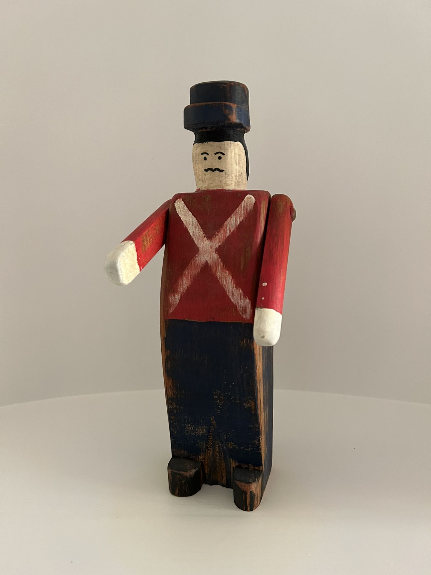 Vintage Wolf Creek Hand Carved Wooden Soldier Folk Art