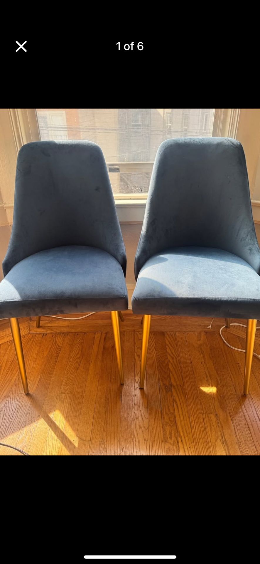 Two Franz Velvet Dining Chairs