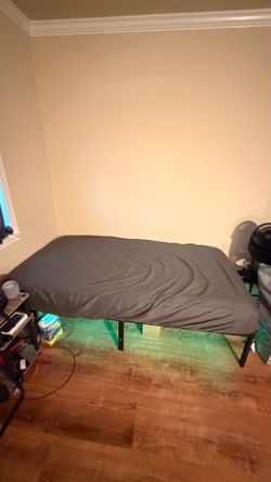 Twin Bed with bed frame built in rgb and power outlet