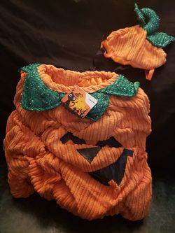 🔥 DIABLA'z - NEW UNUSED - Pumpkin Halloween Pet Costume
