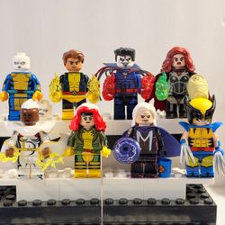 Marvel X-Men '97 Wolverine Magneto Rogue Storm 8pc Minifigures LEGO Compatible