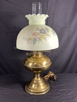 Antique Brass Oil Lamp/Light