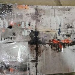 Abstract Canvas Wall Art, 24"X48"