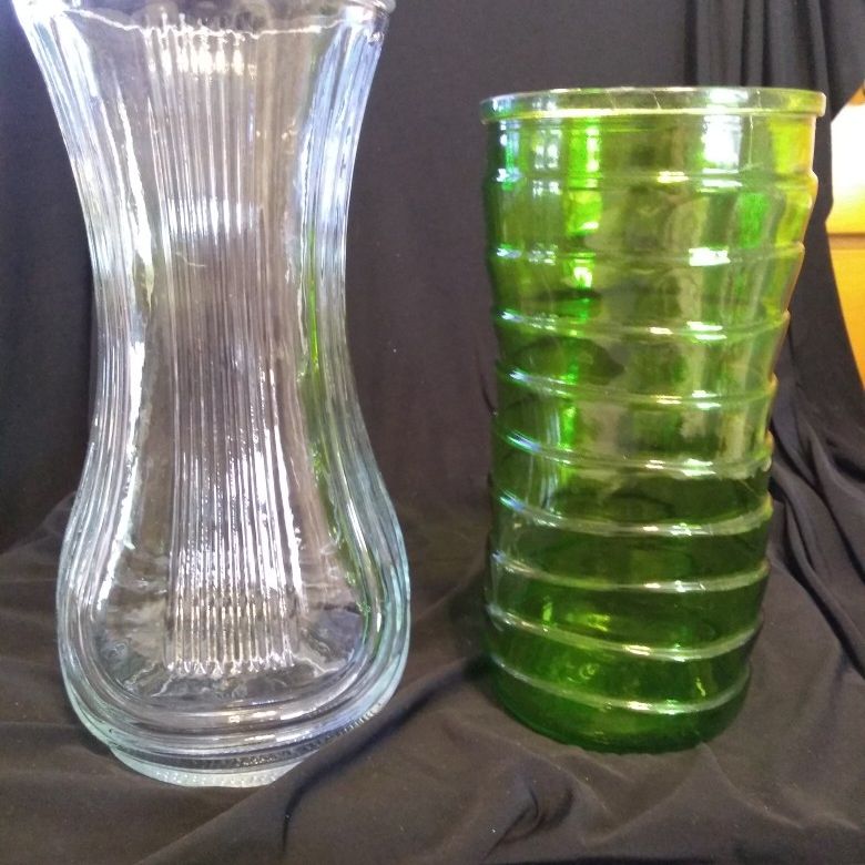 Vases Glass New 9 1/2 A D 8 1/2