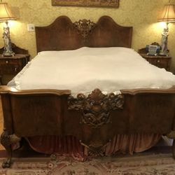 Italian Vintage One of A Kind Antique Bedroom Set Furniture Custom Made