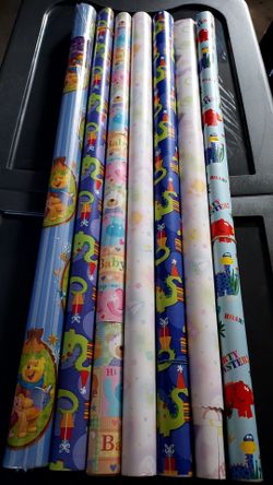 7 Assorted Gift Wraps for Kids & Baby