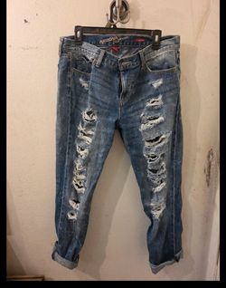 Distressed jeans