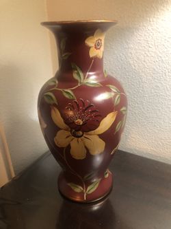 Florero pintado a mano