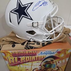 Ceedee Lamb Autographed Helmet 