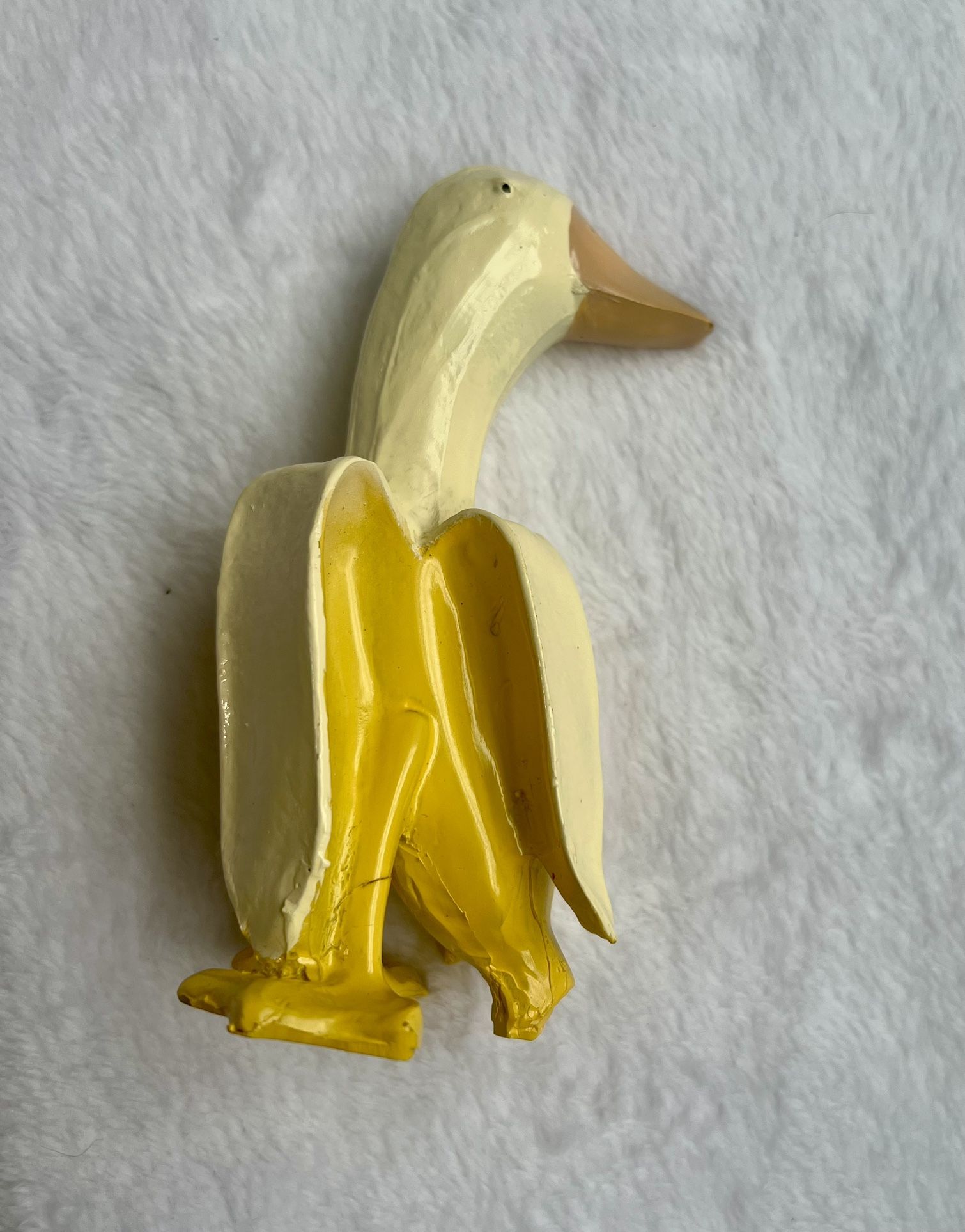 Peeled Banana Duck Sculpture Art Ornaments Garden Statue Outdoor Decor Small
