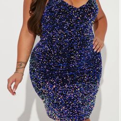 (NEW) Purple, sequin Dress Size 2X