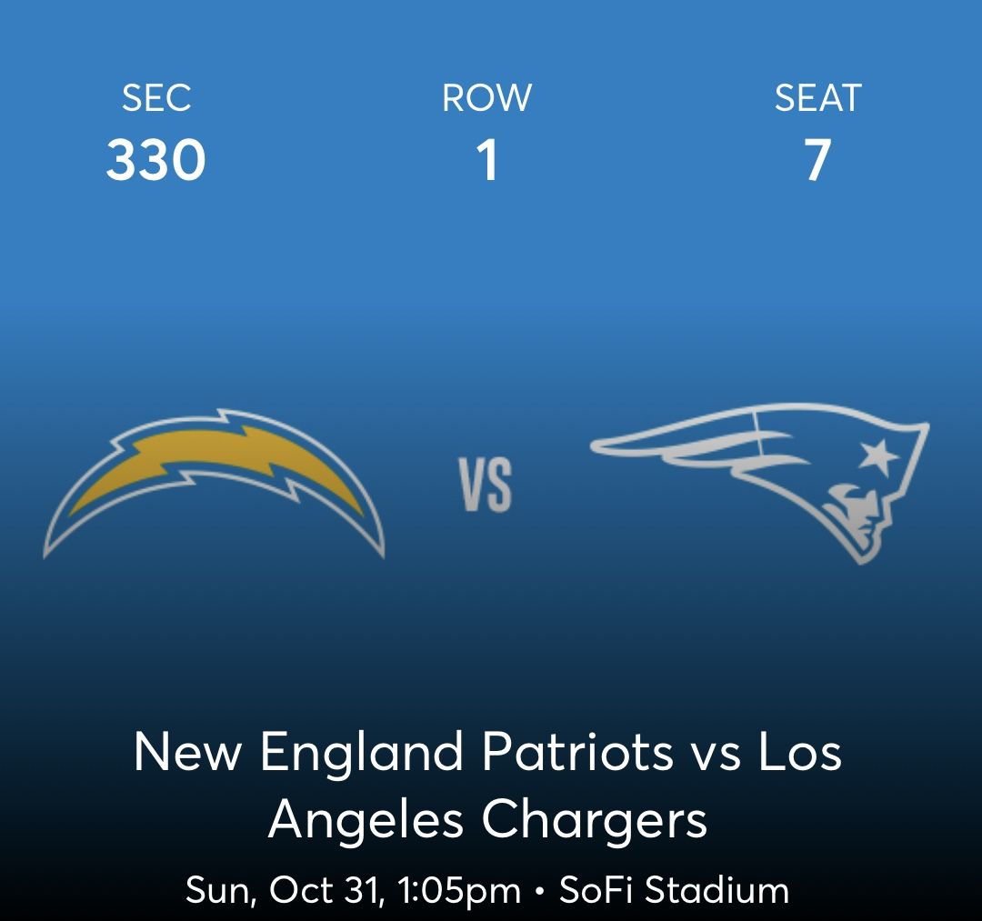 Chargers VS Patriots 
