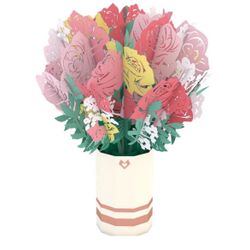Pink Rose Bouquet - Pop-up Flowers