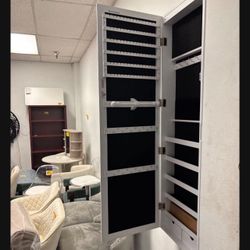 In Box, Lockable Mirror, Jewelry Cabinet With The Lights