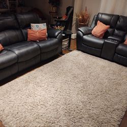 Leather Couch And Loveseat combo