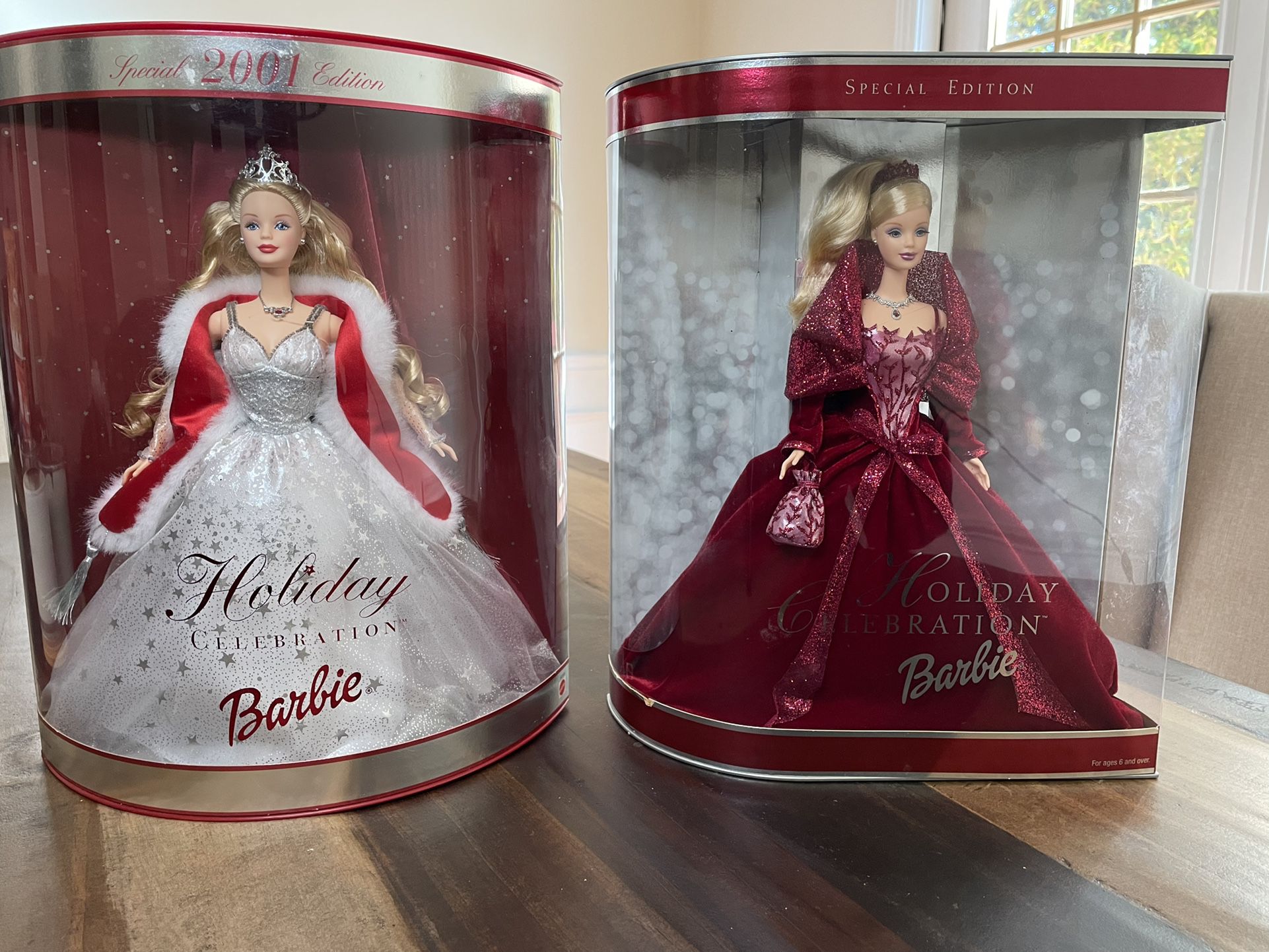 Barbie 2001 & 2002 Special Edition Holiday Celebration Bundle