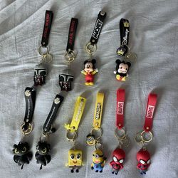 Keychains (Starwars, Disney, Minions, Spider-Man, ETC)