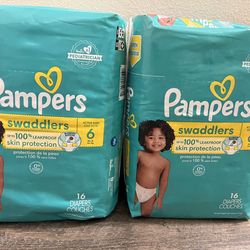 $7 Each  Bag        16 Diapers Size 6.      1 bag available