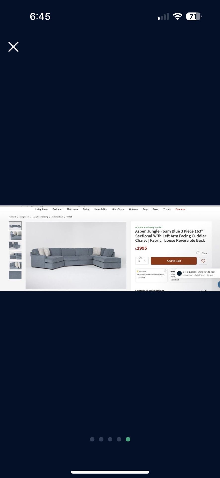 Gray 4 Piece Sectional Couch