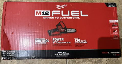 M12 FUEL 12V Lithium-Ion Brushless Battery 6 in. HATCHET Pruning Saw Kit with 4.0 Ah Battery and Charger