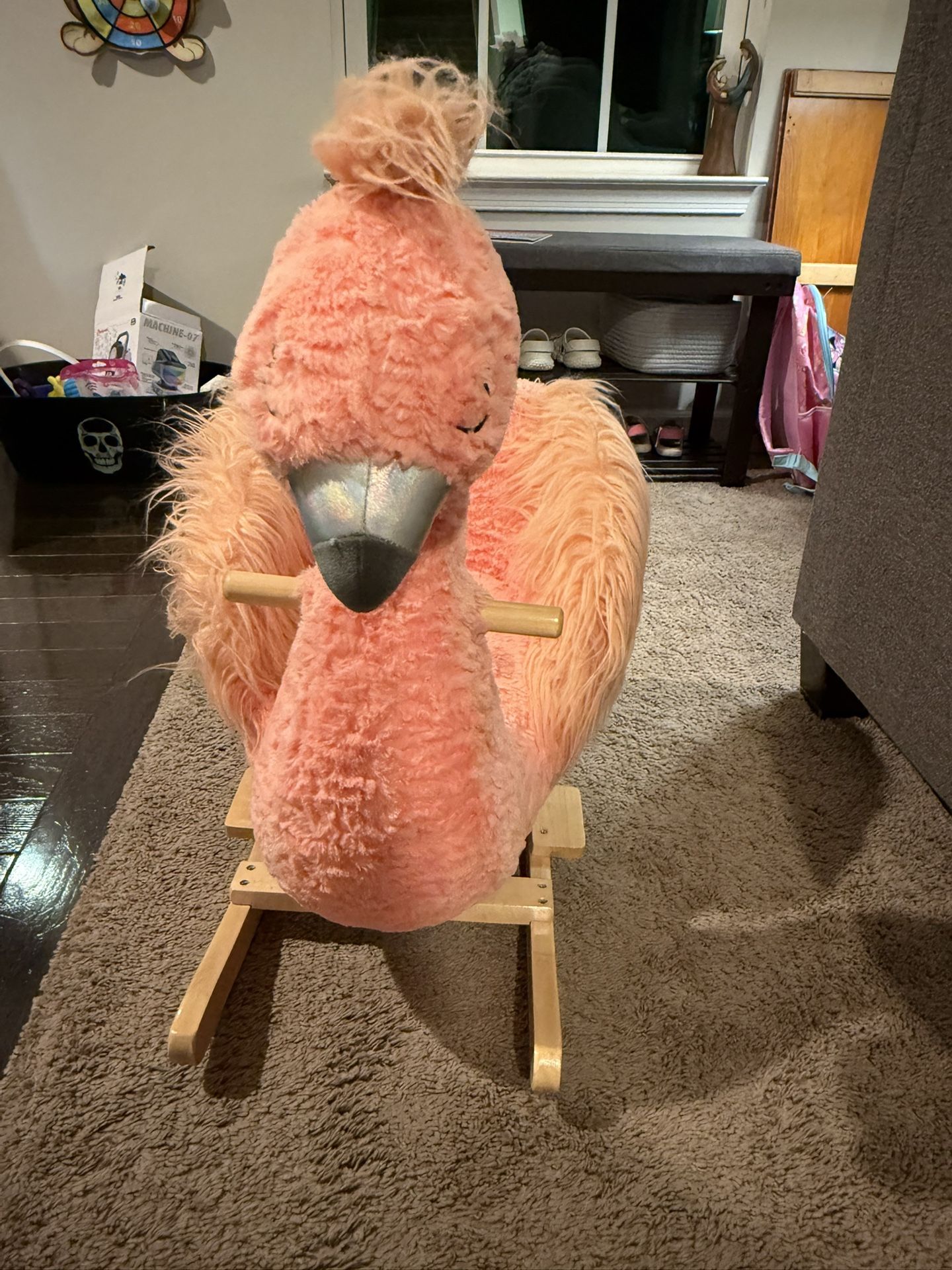 Pink Flamingo Rocking Toy