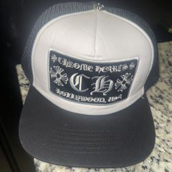 Chrome Heart Hat White 