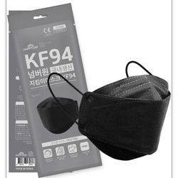 Happyday 18 Packs Made In Korea Premium KF94 Micro Dust Protection Black Mask 