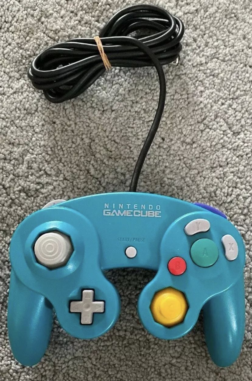 Nintendo GameCube Emerald Blue Controller official NGC gamepad