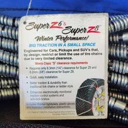 Super Z6 And Superz8 Winter Performance Tire Chains 225 