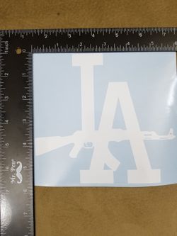 LA Dodgers Logo Decal Car Window Sticker - Various Colors & Sizes