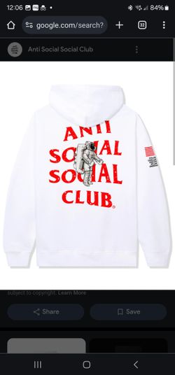 Anti Social Social Club Nebula Hoodie- White NASA Size XL _ Brand New 